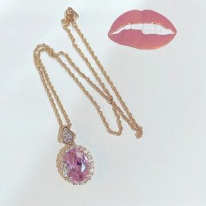 Pink Faux Jackie Kennedy pendant